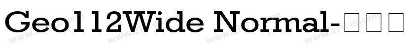 Geo112Wide Normal字体转换